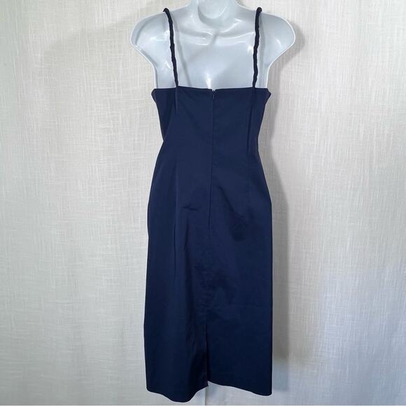 Adrianna Papell Dark Navy Ruched Event Evening Cocktail Dress Size 6 - Picture 8 of 11